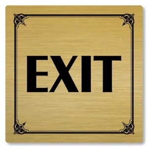 Exit, 100x100mm, zlatá, Nebraska